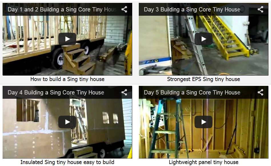 How to build a Tiny House video instruction yourtube videos sing core
