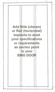 Drawing specifications for stile and rail installation