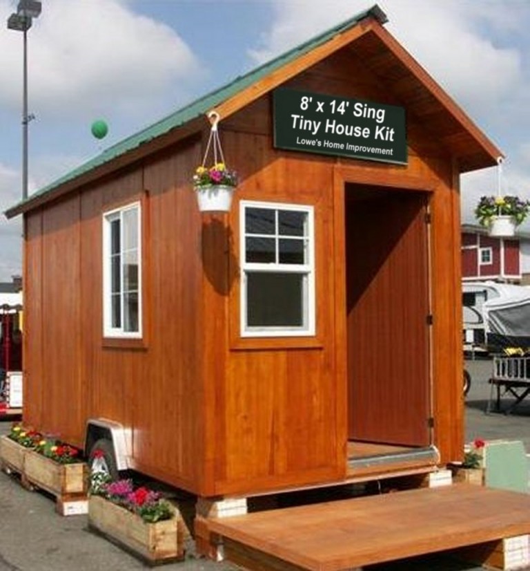 8 ft x 14 ft Tiny House Kit Lowes Home Improvement 8×14 Sing tiny house