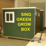 Green grow box made of lightweight honeycomb panels stronger than steel