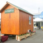 Tiny house on wheels on a trailer built with sing sandwich panels from lowes home improvement