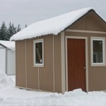 Weatherproof tiny house made of insulated sing sandwich from lowes home improvement