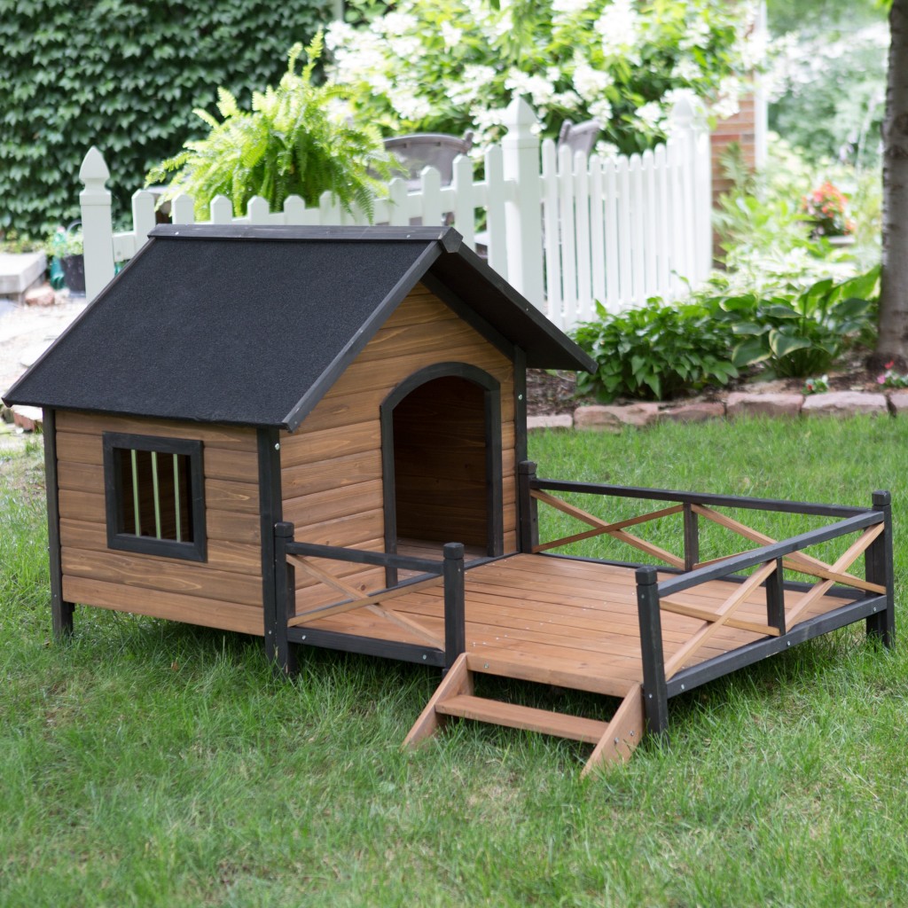 Luxury wooden dog house - Non-warping patented honeycomb ...