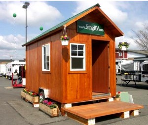 Portable shed on a trailer cute insulated tiny house