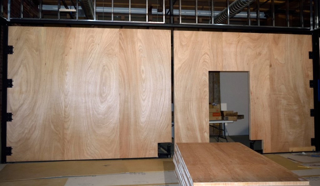 Large modern pivot doors with man door lightweight high strength Seattle center