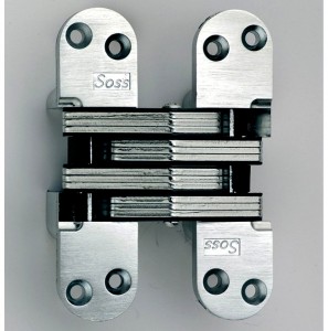 SOSS concealed door hinges for Sing wide doors alternative to pivot door hardware