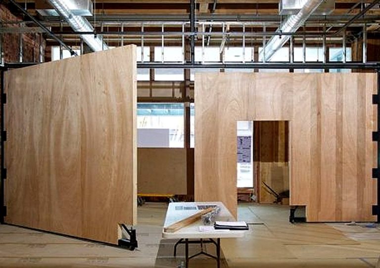 Wooden Room Dividers Nonwarping patented wooden pivot door, sliding