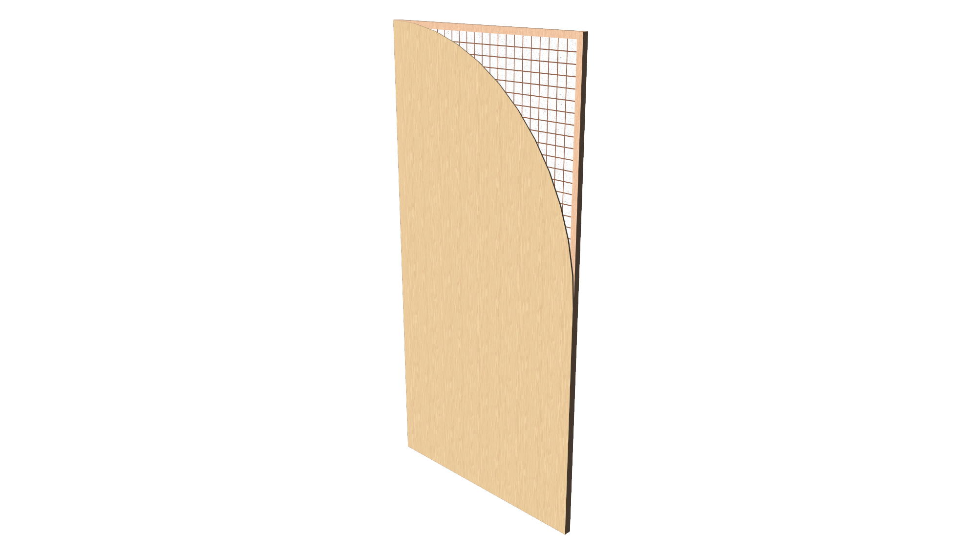 8' x 4' x 1.5" Standard Panel || Birch Skin and Edging || Small (2" x 2") Torsion Box
