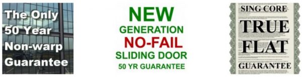50 year warp free guarantee on premium doors