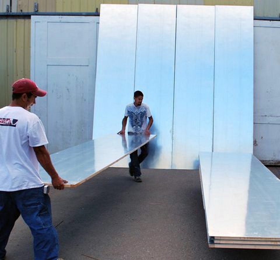 prefabricated temporary exterior walls partitions large aluminum wall panels lightweight