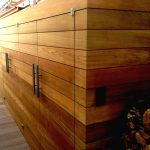 Beautiful Wood Stave Hinge Pivot Door