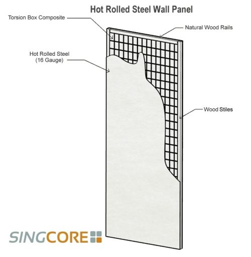 Hot Rolled Steel Wall Panel Specifications 4×10 Base Nonwarping
