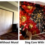Very Large Sliding Door With and Without Mural
