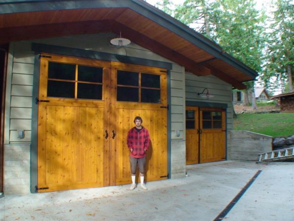 fiberglass swing out garage doors