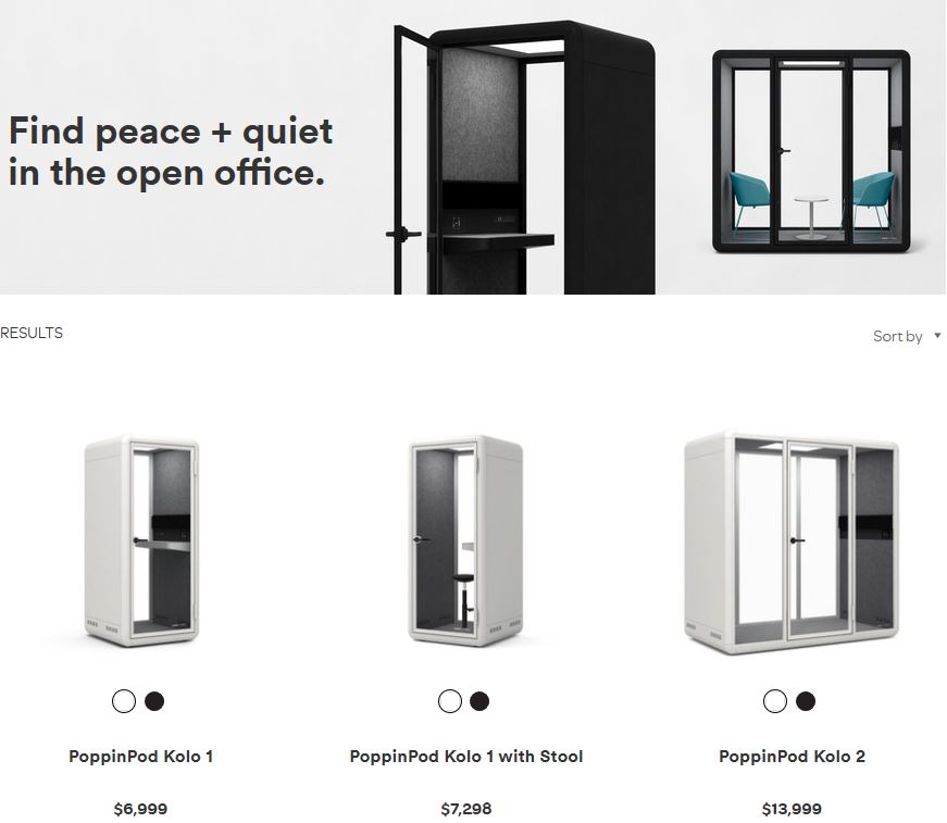 Office Phone Booths Nonwarping patented wooden pivot door, sliding
