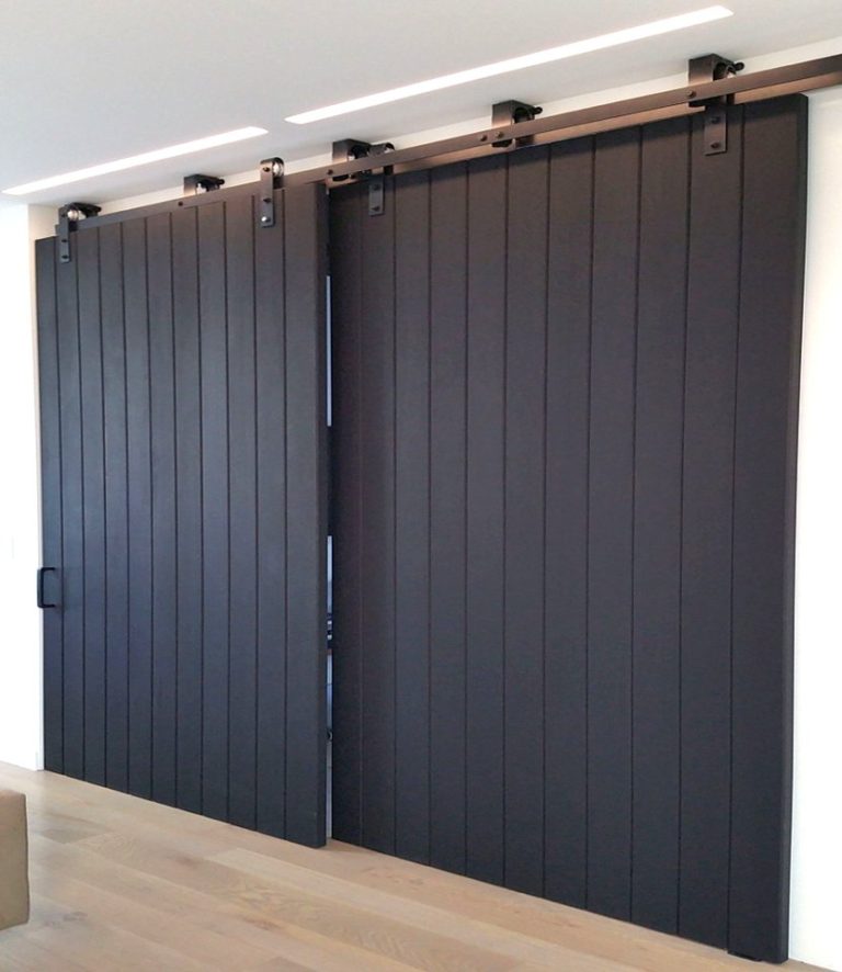 custom sliding barn doors indoor warp free black oak wooden barn doors