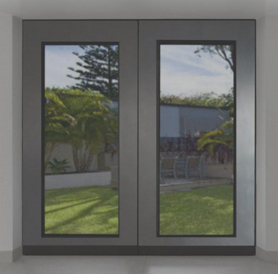 Exterior Steel Double Doors | | Non-warping patented wooden pivot door