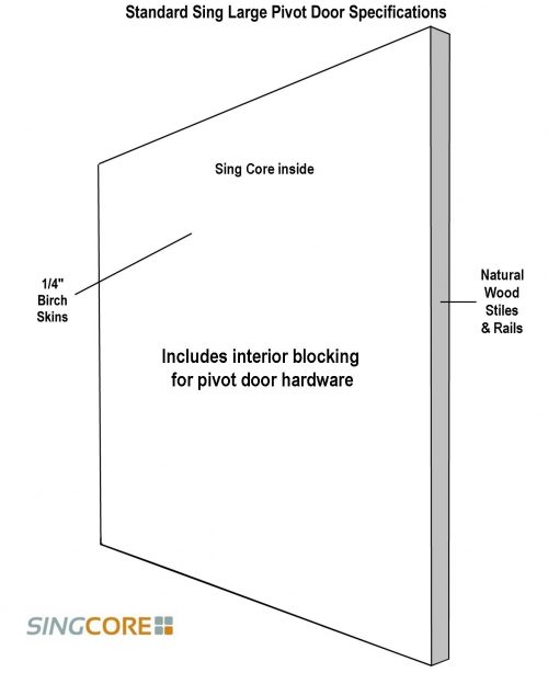 Standard 9×5 Sing Large Pivot Door Specifications | Non-warping ...